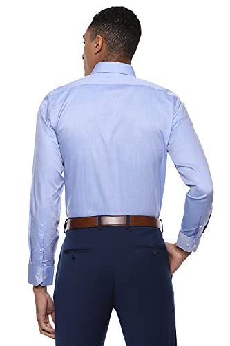 Van Heusen Men's Solid Slim fit Formal Shirt (VHSFBSLB833567_Faded Blue 42)