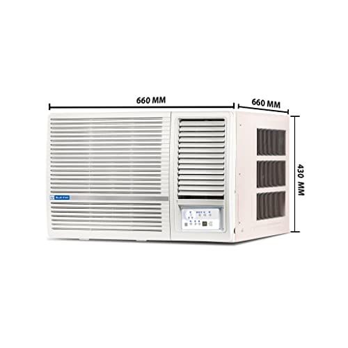 Blue Star 1.5 Ton 3 Star Fixed Speed Window AC (Copper, Turbo Cool, Humidity Control, Hydrophilic Blue Fins, Dust Filters, Self-Diagnosis, 2023 Model, WFA318LN, White)