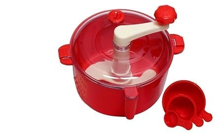 RUDRA SHOP Atta Maker for Home 2 in 1 Ata Non-Electric Dough Flour Machine for Kitchen | Chakki Clear line Measuring Cups Set Bread Mixer May Vary Hand Tool Plastic Portable Dough Atta