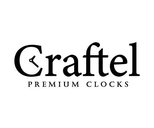 CRAFTEL Metal Analog Double Sided Vintage Railway Station Wall Clock Platform Hanging Clock for Living Room Home Office (Shiny Gold_8 Inches)