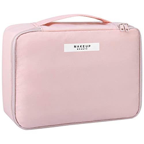 Seagull flight of fashion Cosmetic Organizer Bag with Pouch, Makeup Pouch for Home and Travel, Makeup Organiser for Brushes, Toiletries, Cosmetics for Women - 24 x 17 x 7 cm - Rose Gold