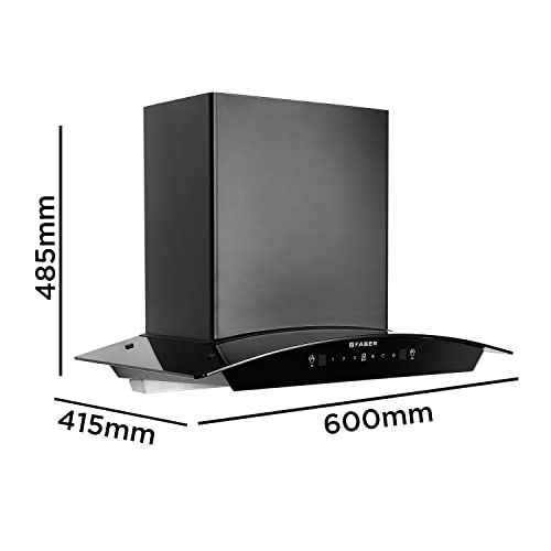 Faber 60 cm 1500 m³/hr Baffle Filter Autoclean Kitchen Chimney, (HOOD PRIMUS PLUS ENERGY IN HCSC BK 60, Touch & Gesture Control, Made in India, 12 Yr (Motor) & 2Yr (Comprehensive) Warranty, Black)