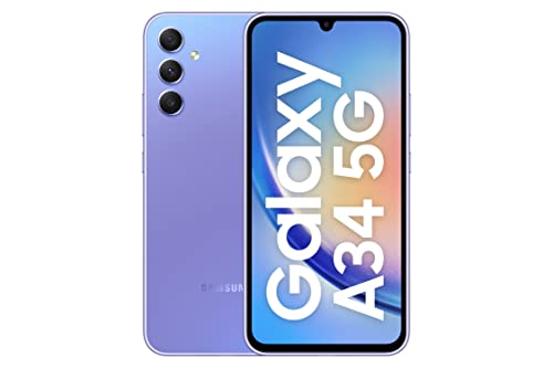 Samsung Galaxy A34 5G (Awesome Violet, 8GB, 256GB Storage) | 48 MP No Shake Cam (OIS) | IP67 | Gorilla Glass 5 | Voice Focus | Travel Adapter to be Purchased Separately