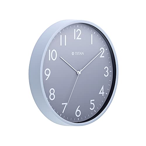 Titan Contemporary Sleek Wall Clock with Silent Sweep Technology - 29.5 cm x 29.5 cm (Medium)(Plastic)