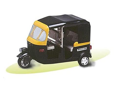 Laxmi Collection Perpetual Bliss Auto Rickshaw Toys For Kids With Pull Back Action/Birthday Return Gifts, Black