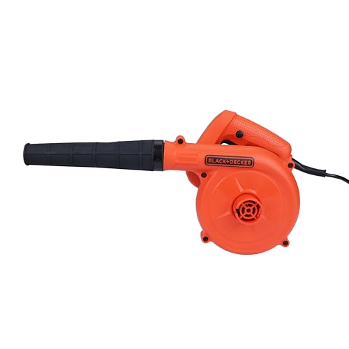 BLACK+DECKER BDB530 530W Single Speed Air Blower with Dual Modes of Blowing & Suction and Attached Dust Bag for Dirt Collection for Home & DIY Use, 1 Year Warranty, ORANGE & BLACK