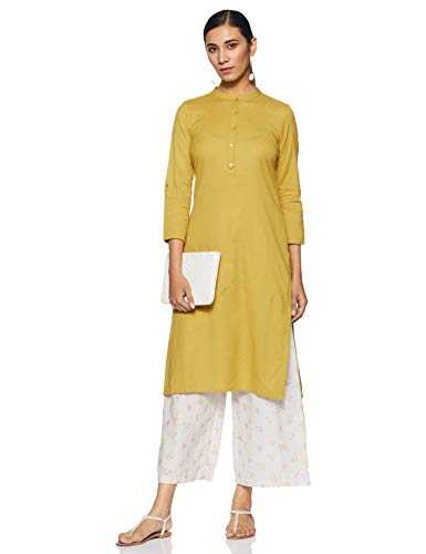 W for Woman Women's Kurta (19FEW11542-211547_Yellow_6 XS (6))