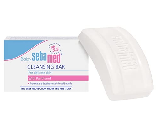 Sebamed Baby Cleansing Bar 100g|Ph 5.5 | With Panthenol|No tears & Soap Free bar| For Delicate skin