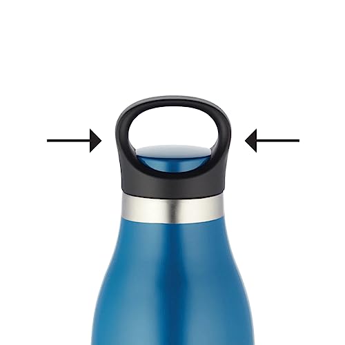 Borosil Stainless Steel Hydra ColourCrush - Vacuum Insulated Flask Water Bottle, 700 ML, Blue