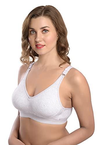 MiEstilo Women's Cotton Blend Non-Padded Wirefree T-Shirt Bra Combo, Pack of 3_Multicolored_Size 36