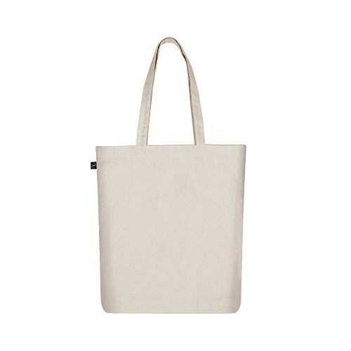 Eco Right Canvas Tote Bags for Women with Zip, College Bag for Girls, 100% Organic Cotton Tote Bag for Shopping, Travel & Beach