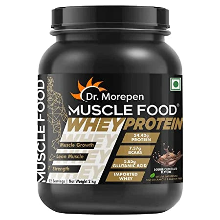 Dr. Morepen Muscle Food 100% Whey Protein With Digestive Enzymes, Vitamins, Minerals & Bcaas