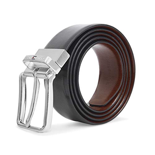 Tommy Hilfiger Gakona Leather Reversible Belt For Men - L - 1M, Black + Brown