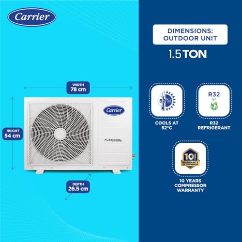 Carrier 1.5 Ton 3 Star 18k Kurve Rxi Inverter R32 Inverter Air Conditioner