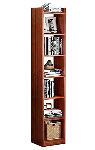 Lukzer 6 Layer Engineered Wood Bookshelf Multipurpose Home Decor Storage Rack Showcase Organizer for Living Room, Kitchen, Bedroom(MR-005/Oak Brown /180 x 33 x 24cm) DIY (Do It Yourself)
