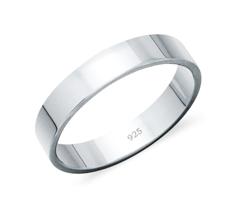 Parnika Wedding Band Regular Casual Wear Unisex Band Silver Finger Ring in Pure 92.5 Sterling Silver | With Certificate of Authenticity | Gift for him her | Chandi Ring | Thumb Ring | (20)