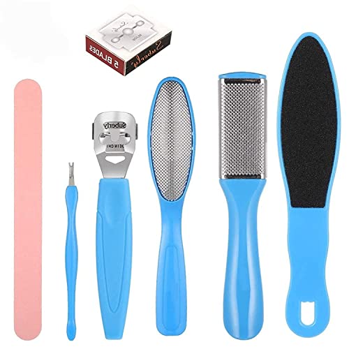 URBANMAC Pedicure Kits - Callus Remover for Feet, 23 in 1 Professional Manicure Set Pedicure Tools Stainless Steel Foot Care, Foot File Foot Rasp Dead Skin for Women Men Home Foot Spa Kit, Blue