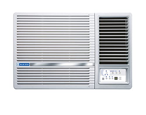 Blue Star 1.5 Ton 3 Star Fixed Speed Window AC (Copper, Turbo Cool, Humidity Control, Hydrophilic Blue Fins, Dust Filters, Self-Diagnosis, 2023 Model, WFA318LN, White)