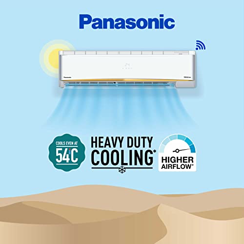 Panasonic 2.2 Ton 4 Star Inverter Split Smart AC (Copper, 7 in 1 Convertible, Twin Cool Inverter, Wifi enabled, 4 Way Swing, PM 0.1 Air Purification Filter,CS/CU-QU26ZKYF, 2023 Model, White)