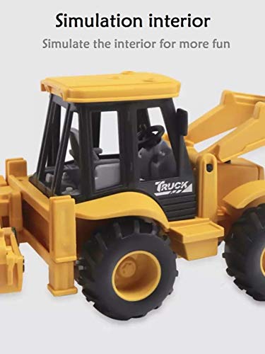 Brand Conquer Plastic Construction Realistic Engineer Vehicle Pushdozer Excavator Bulldozer Construction Toys Truck Machine for Kids Yellow