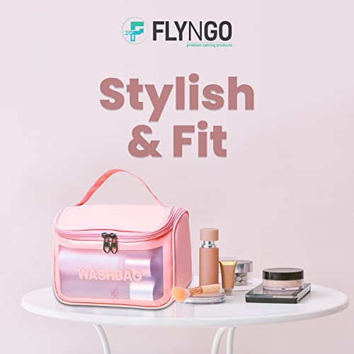 FLYNGO Medium-sized 16 Cms Cosmetic Pouch(M_Pink)