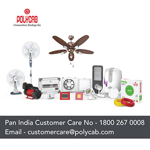 Polycab BLDC 1200 MM High Speed Ceiling Fan (Airika BLDC With Remote (White), 1200 MM)