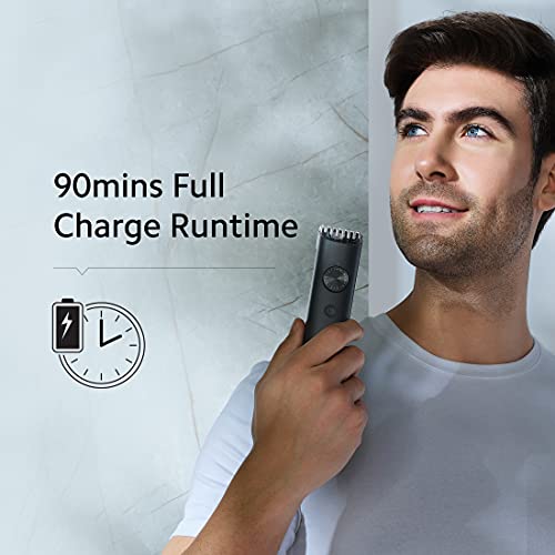 MI Xiaomi Beard Trimmer 2 - Corded & Cordless, Type-C Fast Charging, LED Display, Waterproof, 40 Length Settings, 90 mins Cordless Runtime, Stainless Steel Blades, Travel Lock feature, Black