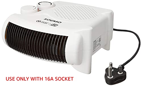 Amazon Brand - Solimo 2000/1000 Watts Room Heater with Adjustable Thermostat (ISI certified, White colour, Ideal for small to medium room/area)