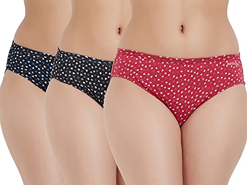 Fruit of the Loom Super Soft Cotton Bikini Briefs for Women | 4 Way Stretch Soft Waistband | Breathable Fabric | Full Hip Coverage |Assorted Colour and Print May Vary Pack of 3