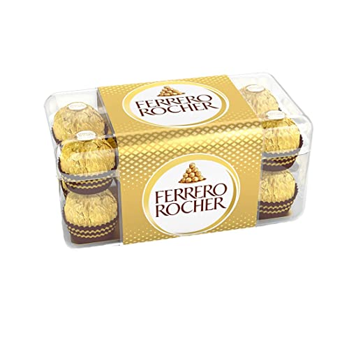 Ferrero Rocher, Exquisite Hazelnut and Milk Chocolate Premium Gift Box, 16 pieces (200 g)