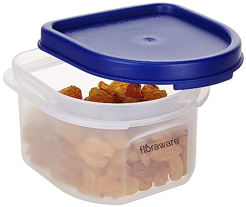 Floraware Food Safe Modular Plastic Storage Containers, Storage Jar with Lid, 250ml, BPA Free, Pack of 2