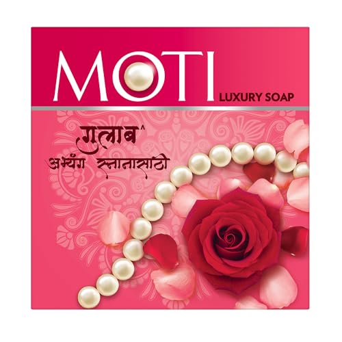 Moti Gulab Luxury Bath Soap, Enchanting Rose Fragrance, 5x150 g