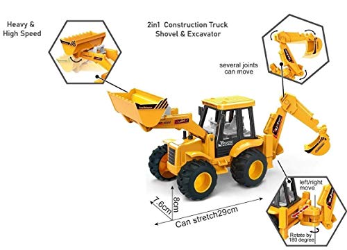 Brand Conquer Plastic Construction Realistic Engineer Vehicle Pushdozer Excavator Bulldozer Construction Toys Truck Machine for Kids Yellow