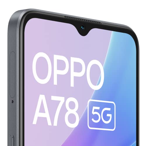 Oppo A78 5G (Glowing Black, 8GB RAM, 128 Storage) | 5000 mAh Battery with 33W SUPERVOOC Charger| 50MP AI Camera | 90Hz Refresh Rate | with No Cost EMI/Additional Exchange Offers