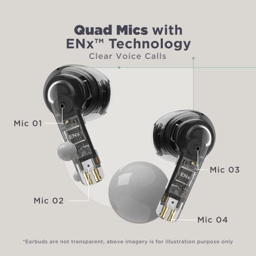 boAt Airdopes Atom 81 TWS Earbuds with Upto 50H Playtime, Quad Mics ENx™ Tech, 13MM Drivers,Super Low Latency(50ms), ASAP™ Charge, BT v5.3(Opal Black)