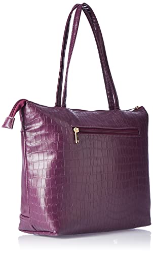 Caprese womens OLLIE T Large PLUM Tote Bag