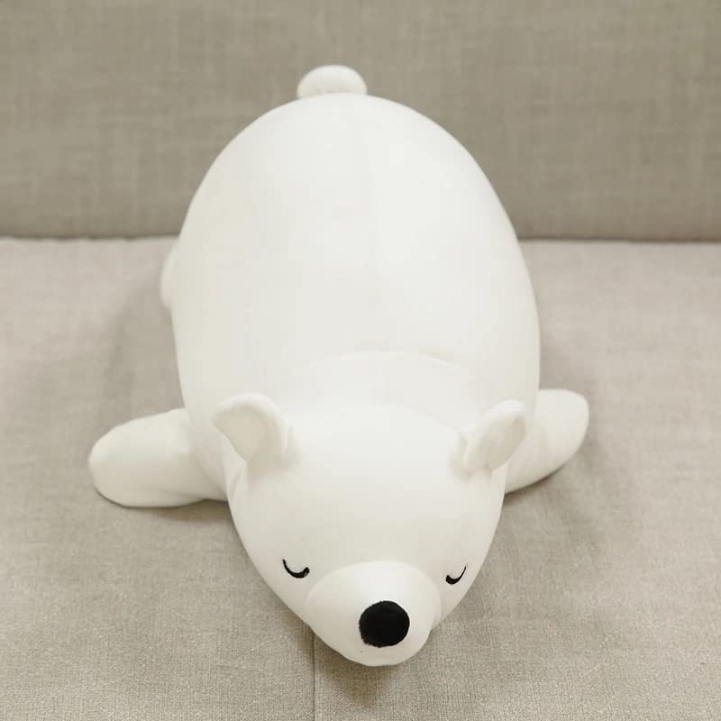 SCOOBA Super Soft Sleeping Polar Bear Stuffed Toy 37cm Random Color