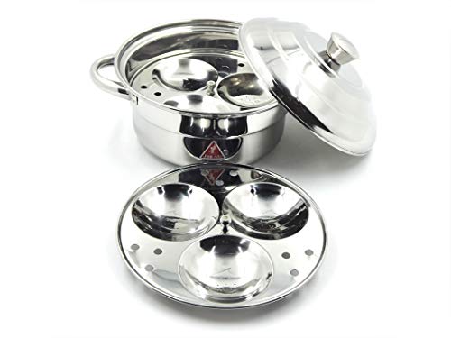 JEE ALTO Stainless Steel Compact Breakfast Idly Maker (6 Idly, Silver)