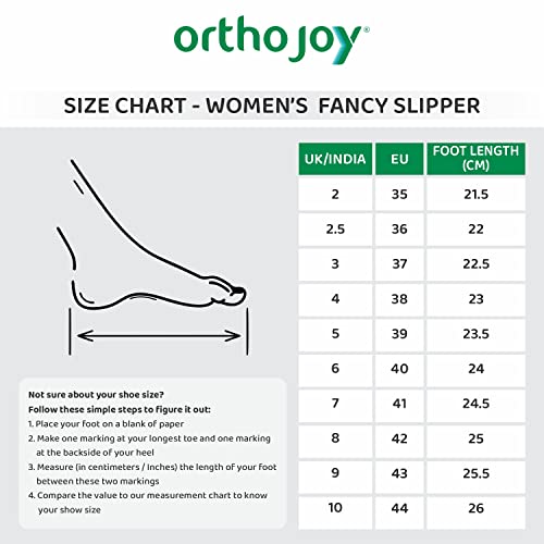 ORTHO JOY Women's Extra Soft Doctor Ortho for men-6uk Black Slipper-6 Kids UK (Orth_WSP03_BLK_40)