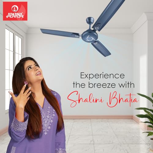 Aparna Smart 1200 mm (48 inch) High-Speed Ceiling Fan (Metallic Blue)