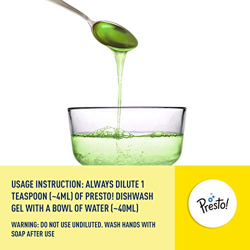 Amazon Brand - Presto! Dish Wash Gel - 2 Litre (Lime)