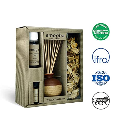 IRIS Stoneware Reed Diffuser Fragrance Gift Set -French Lavender (Infg0314Fl)