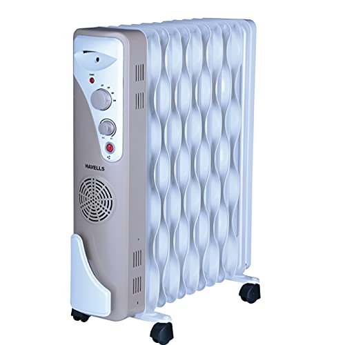 Havells OFR 11 Wave Fins Heater with Fan Beige 2900 Watts