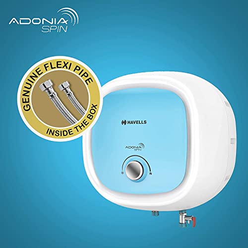 Havells Adonia Spin 25-Litre Vertical Storage Water Heater (Geyser) White Blue 5 Star, Wall Mounting