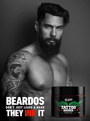 Beardo Tattoo Shiner Hydro Gel, 50g | Heals & Maintains Tattoo Ink | Tattoo Shiner for Men | Brighten & Shine Tatoo for Men