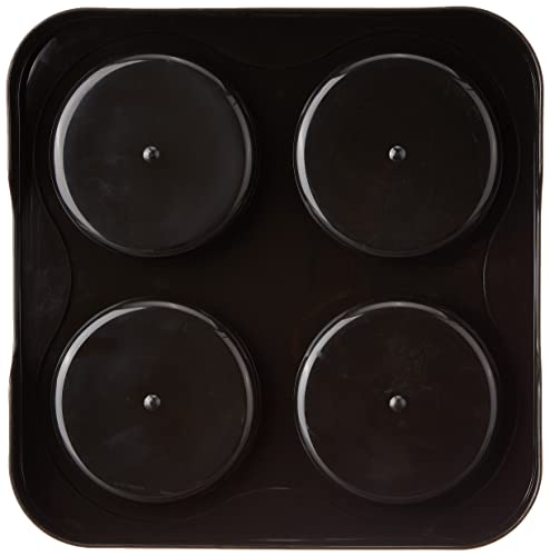 Amazon Brand - Solimo Airtight Plastic Storage Container Set, With 4 Containers (500ml) & Serving Tray, BPA Free, Black