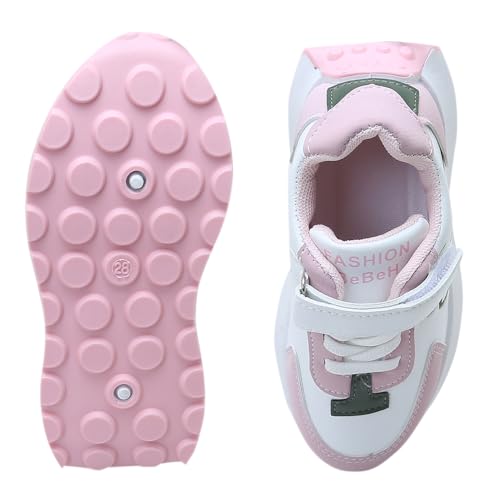 Hopscotch Girls PU Text Print Athletic Shoes in Pink Color, UK: 14 (XZY-4575295)