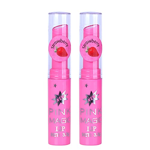 PINNER Fruit Extract Color Changing Pink Magic Lipstick Combo Pack of 2??(PINK, 7 g)