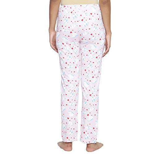 Real Basics Women's Cotton Printed Pyjama Pack of 2(RB-W-PJ(PS)-S-P2-Pink Print+Red Print)_Multicolor_S