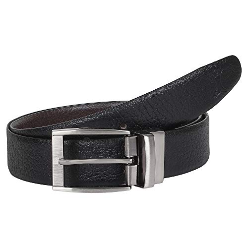 CREATURE Men's Genuine Leather Black & Brown Reversible Belt(Color-Black & Brown||Italian Leather||E-002||REVERSIBLE)